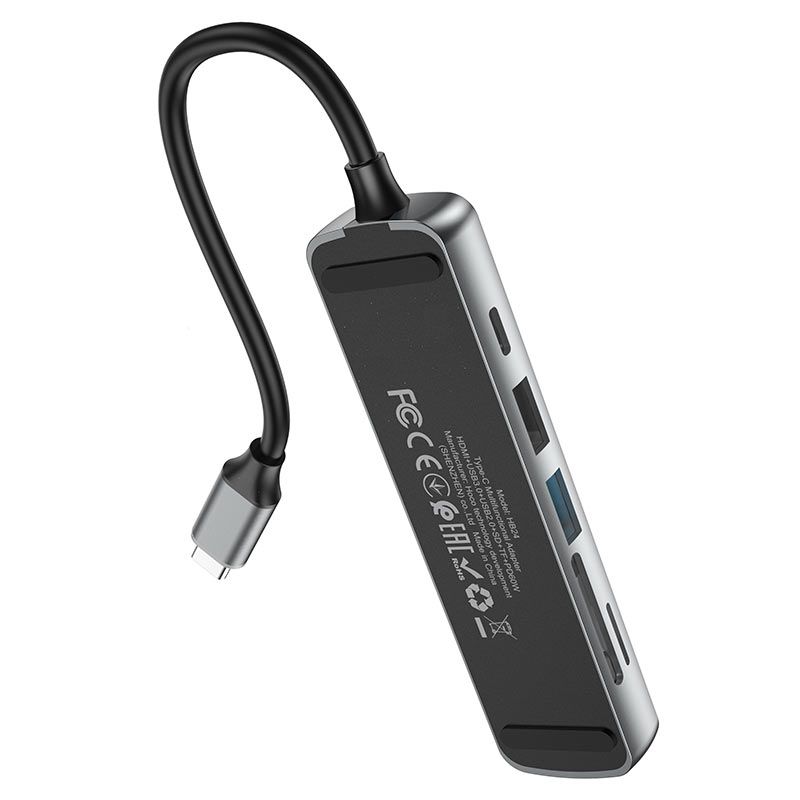 Hoco Type-C adapter USB-C 3.0 to HDMI + PD + USB-A 3.0 Hoco Type-C adapter USB-C 3.0 to HDMI + PD + USB-A 3.0